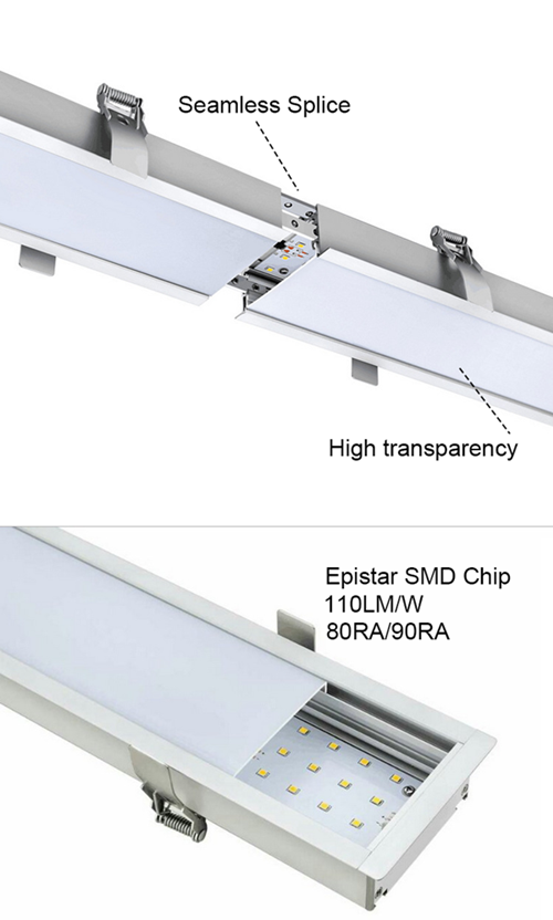 Aluminum Embedded Led Linear Light - Linear Lighting - 1