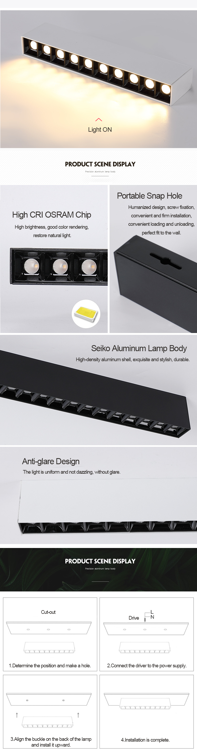 Aluminum LED linear grille spotlight - News - 1