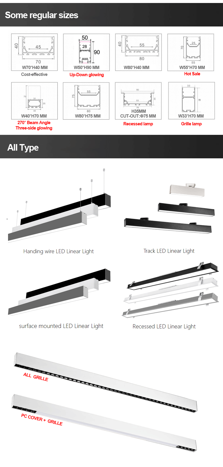 High quality aluminum 20W 40W LED linear light 1.2m 1.8m - News - 2